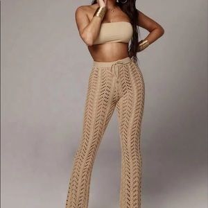 Tanned knitted pants